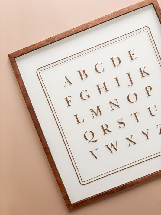 Acrylique // Cadre décoratif Alphabet
