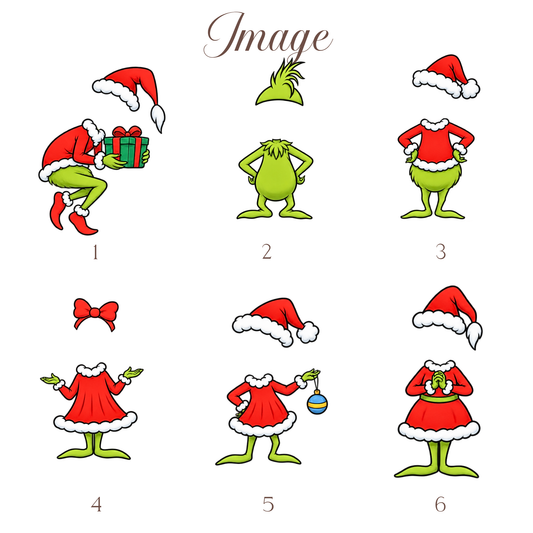 Acrylique // Ornement visage grinch