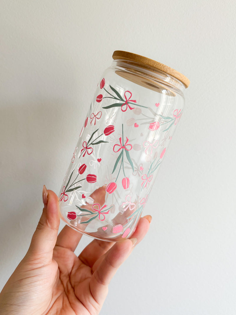 Verre // Champ de tulipes