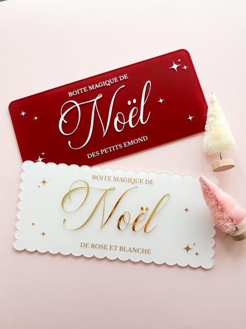 Acrylique // Plaque Boîte du père Noël