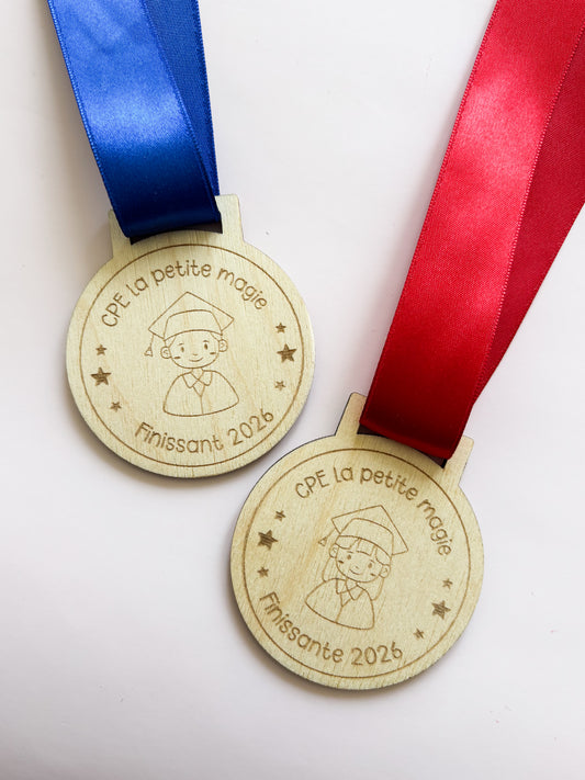 Bois // Médaille de mini diplomé