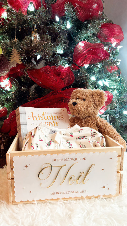 Acrylique // Plaque Boîte du père Noël