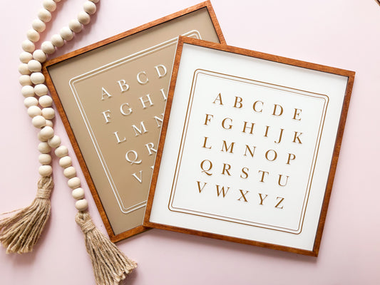 Acrylique // Cadre décoratif Alphabet