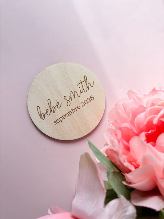 Bois // Pastille annonce de grossesse