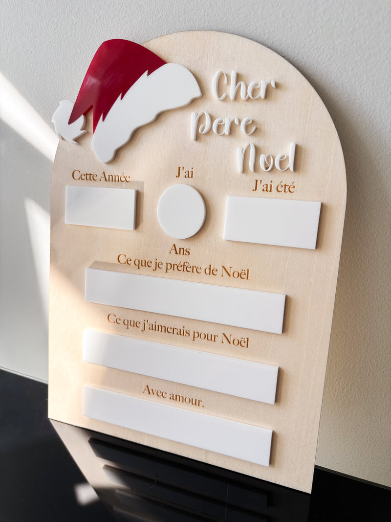 Bois // Tableau Cher Père Noël