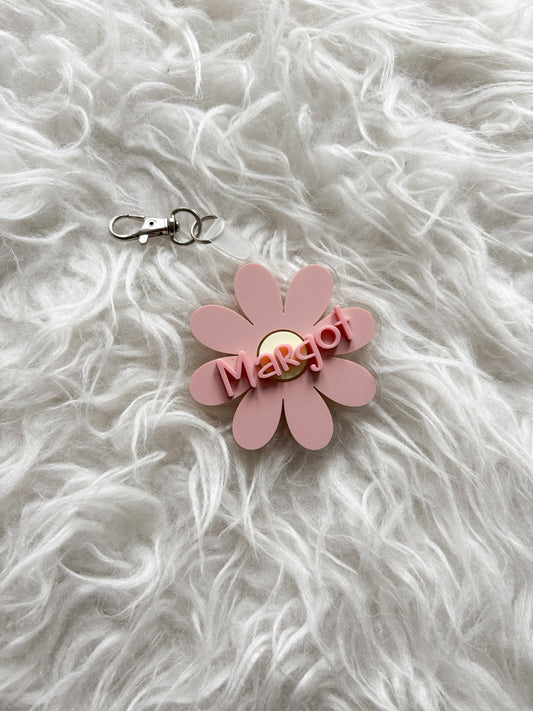 Acrylique // Attache prénom fleur