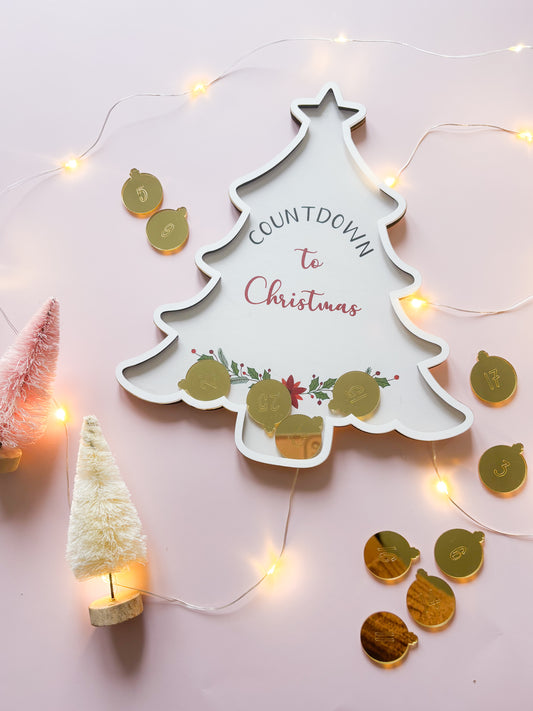 Acrylique // Le décompte du sapin