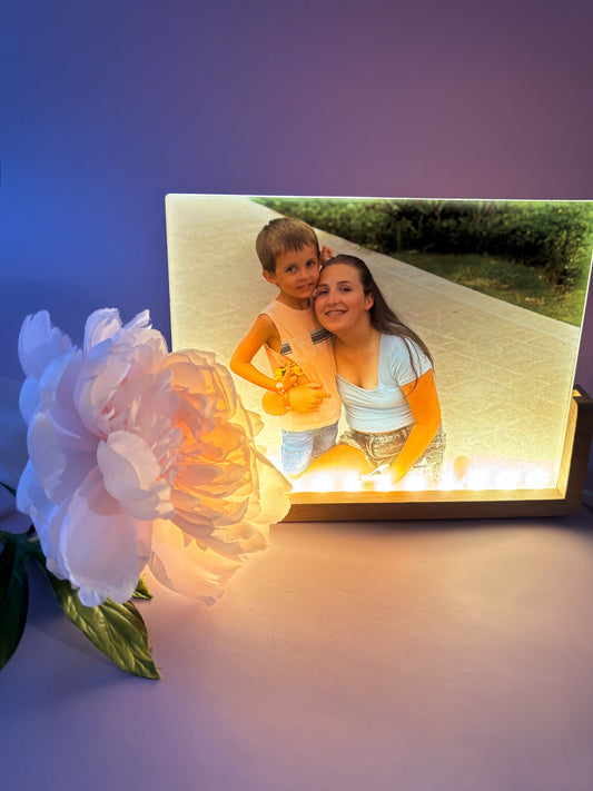 Bois // Cadre photo lumineux