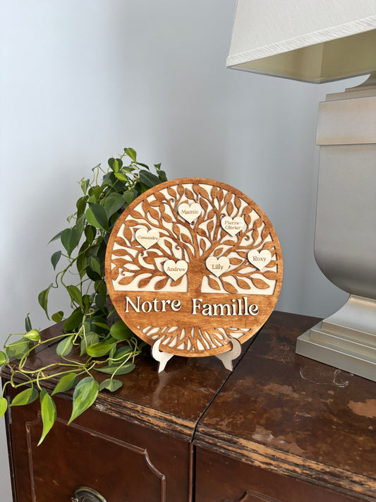 Bois // Arbre de famille personnalisé