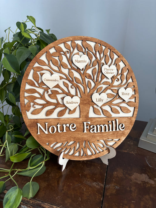 Bois // Arbre de famille personnalisé