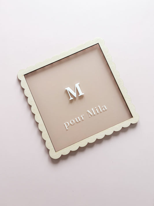 Acrylique // Cadre carré lettre de prénom