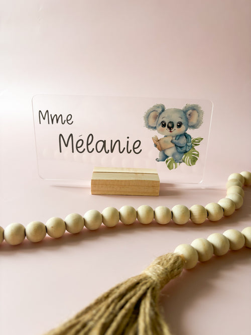 Acrylique // Plaque Prénom professeur