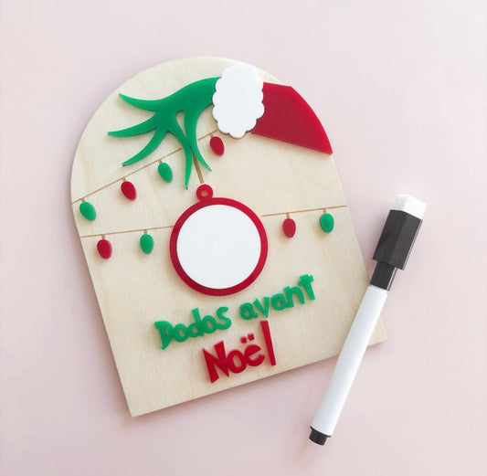 Acrylique // Décompte du grinch