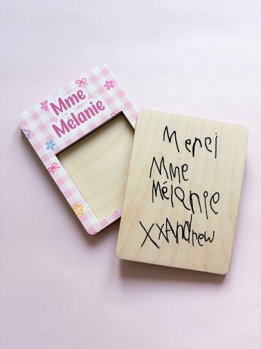 Bois // Support à post-it avec mémo