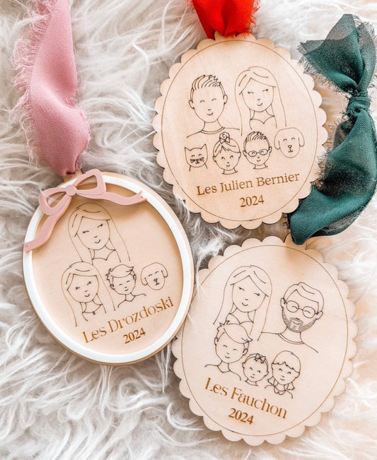 Acrylique // Famille en bois