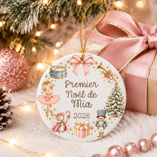 Impression UV // Ornement premier Noël casse noisette
