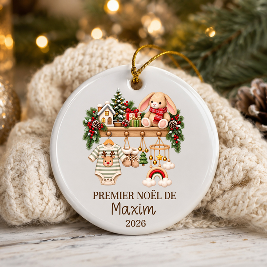 Impression UV // Ornement premier Noël jeux de bébé